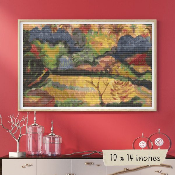 Tahitian Landscape Cross Stitch Pattern Online Sale