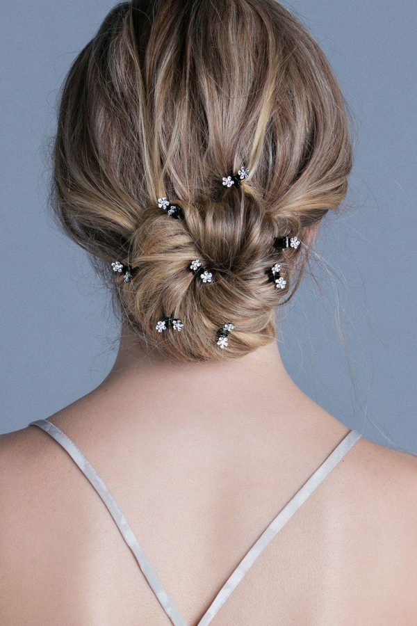 Mini Flower Hair Jaws with Crystal Petals For Cheap