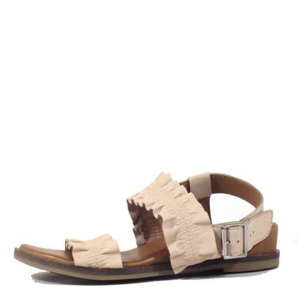 Roche Ruched Leather Sandals Online Sale