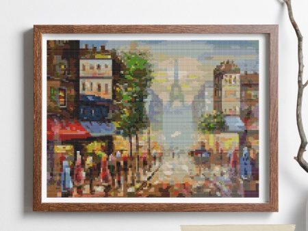 View of the Eiffel Tower Cross Stitch Kit Discount