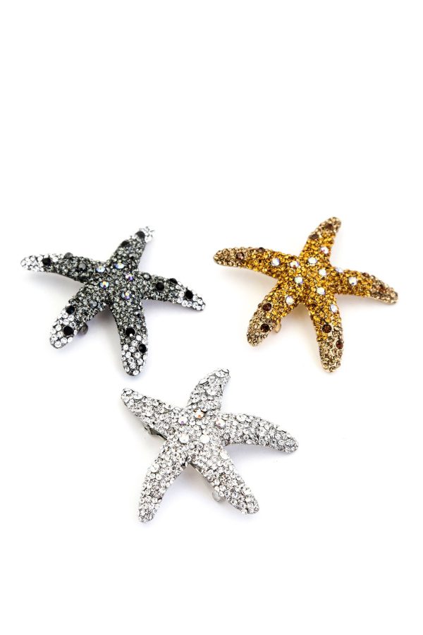 Crystal Dipped Starfish Barrette Online now