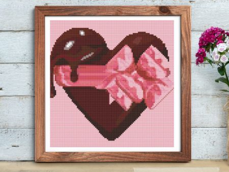 Chocolate Heart Cross Stitch Pattern Online