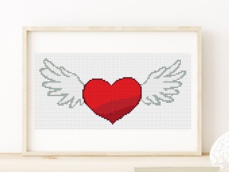 Winged Heart Cross Stitch Pattern Cheap