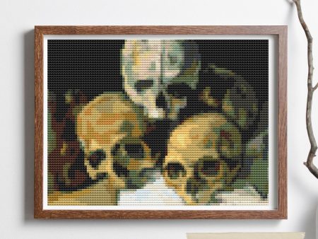 Pyramid of Skulls Mini Cross Stitch Pattern Fashion