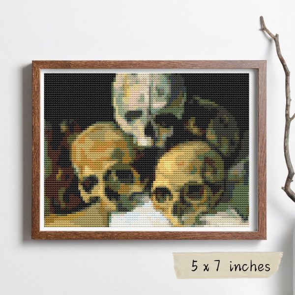 Pyramid of Skulls Mini Cross Stitch Pattern Fashion