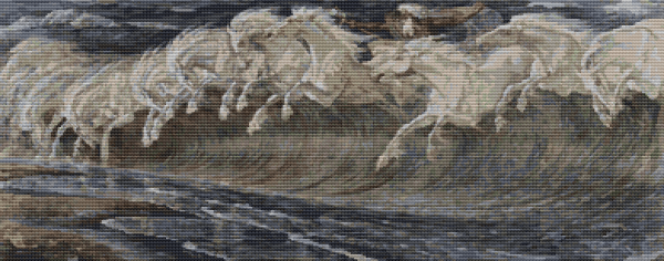 Horses of Neptune Cross Stitch Kit Online Hot Sale