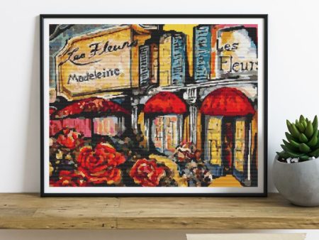 Paris Flower Market Cross Stitch Kit Fashion