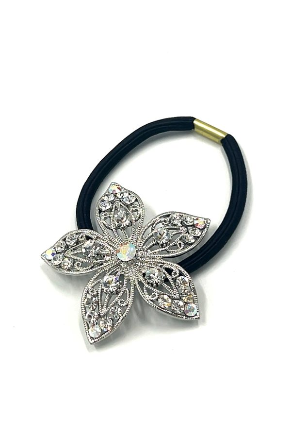 Flower Crystal Petal Ponytail holder Supply