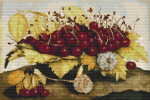 A Dish Of Cherries And Carnation Cross Stitch Kit Online Sale