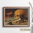 Still Life with a Skull and a Writing Quill Cross Stitch Pattern Online now