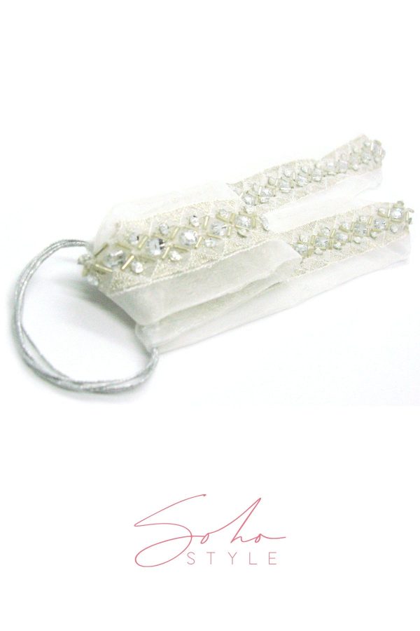 Traditional Korean Style Crystal Ribbon Ponytail Holder Cheap