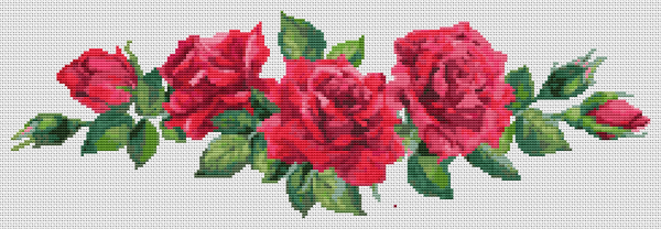 Red Roses Cross Stitch Kit For Sale