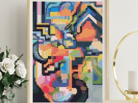 Colored Composition Homage Mini Cross Stitch Pattern Online Sale