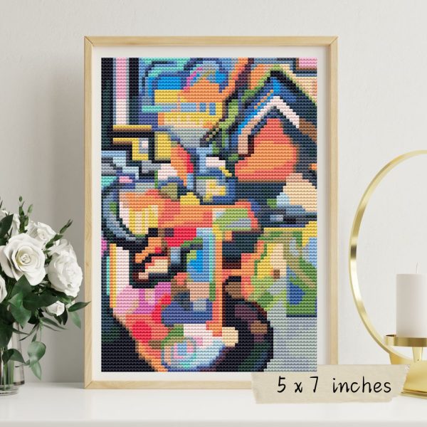 Colored Composition Homage Mini Cross Stitch Pattern Online Sale