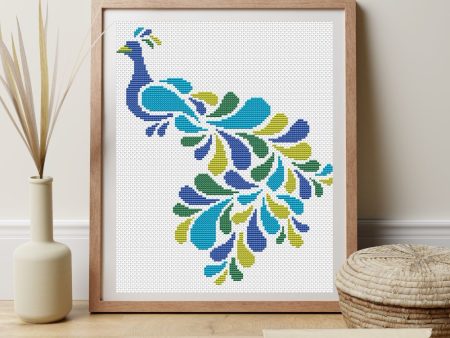 Abstract Peacock Cross Stitch Pattern For Cheap