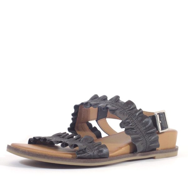 Roche Ruched Leather Sandals Online Sale