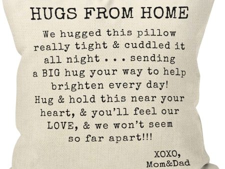 Hugs From Home Pillow Sale