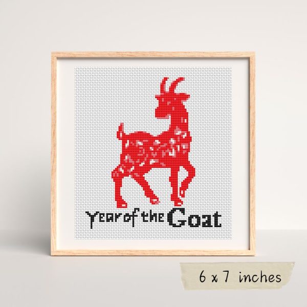 Year of the Goat Cross Stitch Pattern For Sale