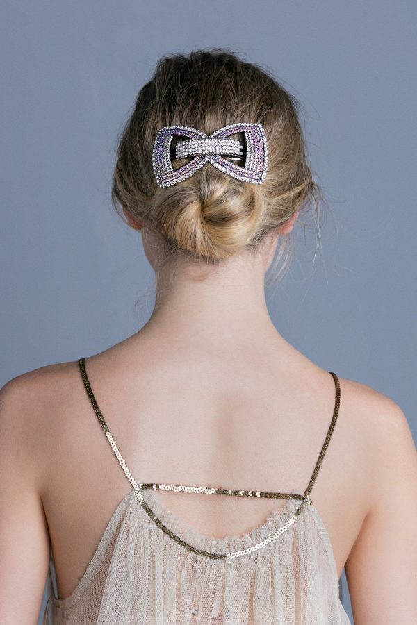 Tuxedo Hair Bow Tie Barrette Online