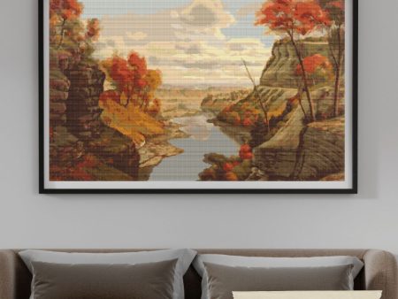 The Gorge at Letchworth Park Cross Stitch Kit For Cheap