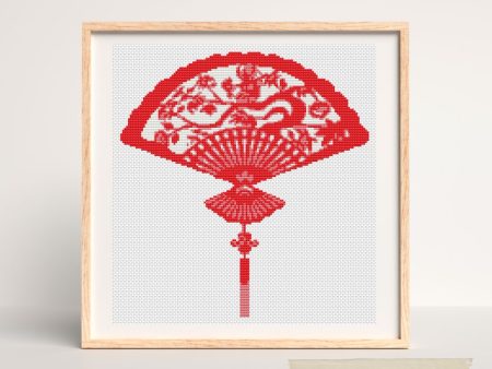 Oriental Fan Cross Stitch Kit Sale