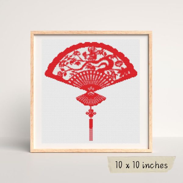 Oriental Fan Cross Stitch Kit Sale