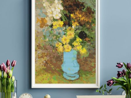 Bouquet of Daisies and Anemones Cross Stitch Kit on Sale