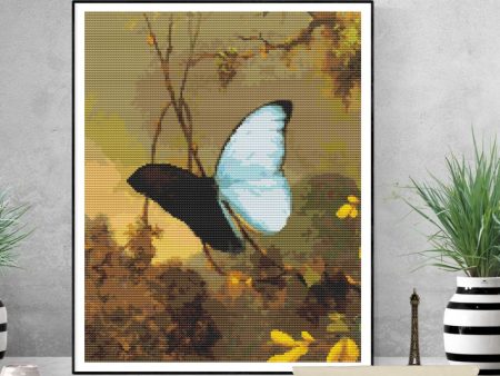 Blue Morpho Butterfly Cross Stitch Kit Supply