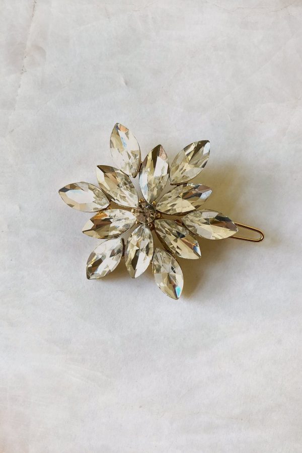 Marquise-Cut Rhinestone Barrette For Sale