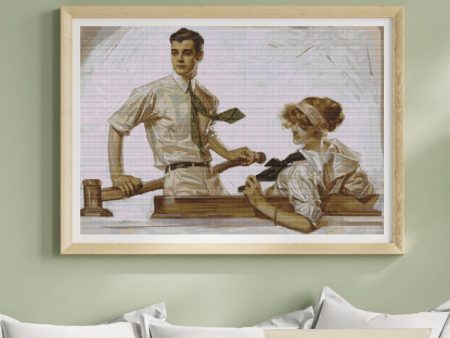 Couple in a Boat Cross Stitch Kit on Sale