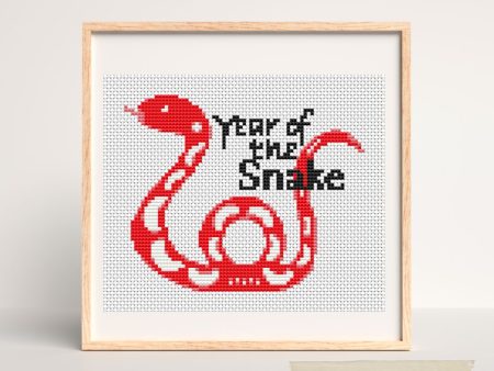 Year of the Snake Cross Stitch Pattern Cheap