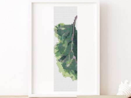 A Side of Kale Bookmark Cross Stitch Kit Fashion