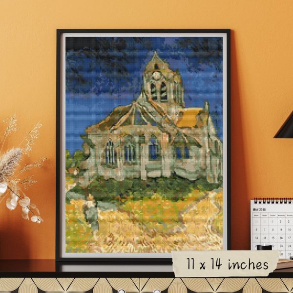 The Church at Auvers Sur Oise Cross Stitch Kit Cheap