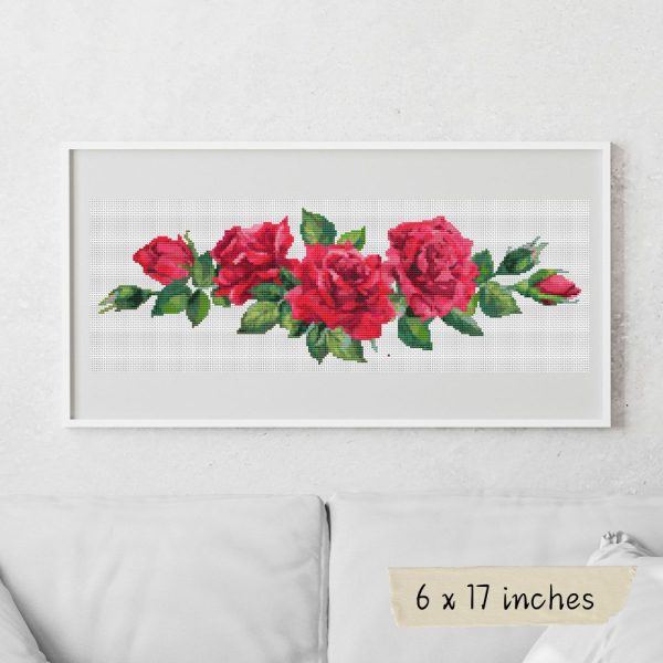 Red Roses Cross Stitch Kit For Sale