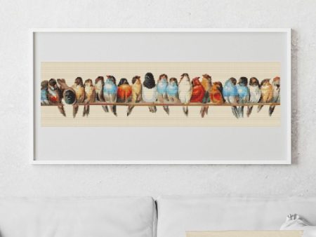 A Row of Birds Cross Stitch Pattern For Cheap