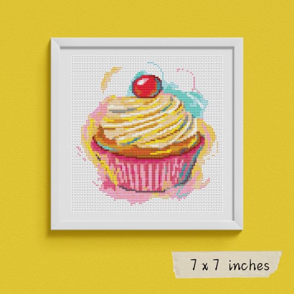 Yummy Cupcake Cross Stitch Pattern For Discount