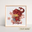 Scorpio Cross Stitch Pattern Supply