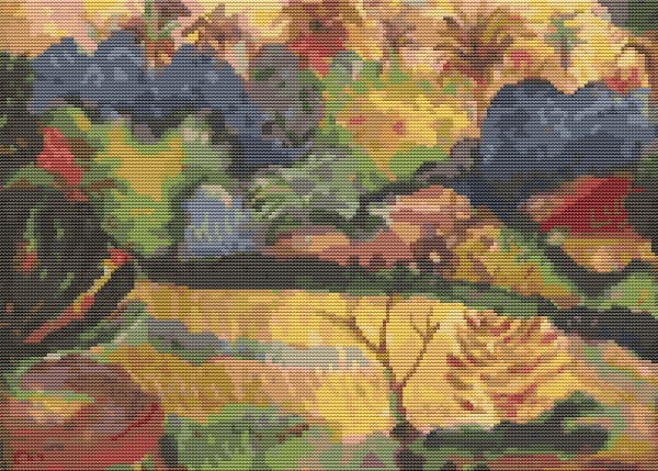 Tahitian Landscape Cross Stitch Kit Online Hot Sale