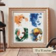 Four Squares featuring The Elements Cross Stitch Pattern Fashion