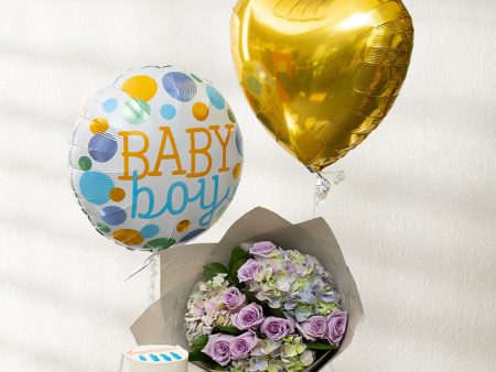 Little Knight Bouquet Bundle | Cake + Balloons on Sale