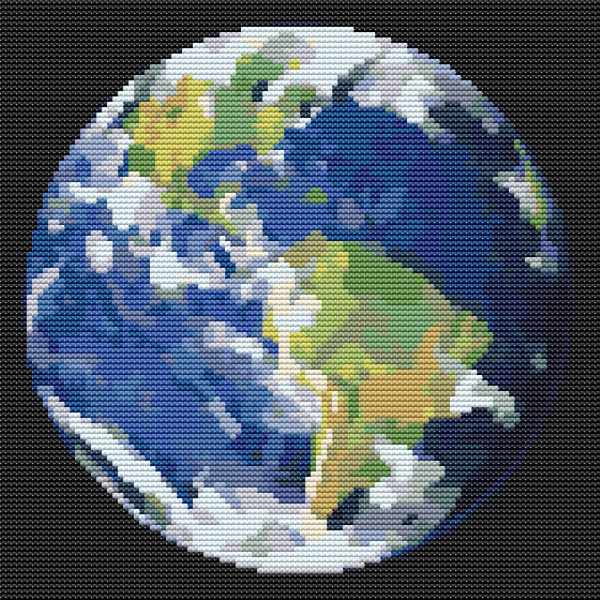 Earth Cross Stitch Pattern on Sale