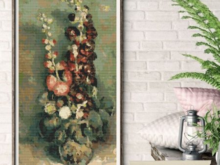 Vase with Hollyhocks Cross Stitch Kit Fashion