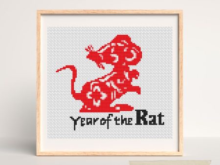 Year of the Rat Cross Stitch Pattern Supply