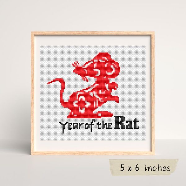 Year of the Rat Cross Stitch Pattern Supply