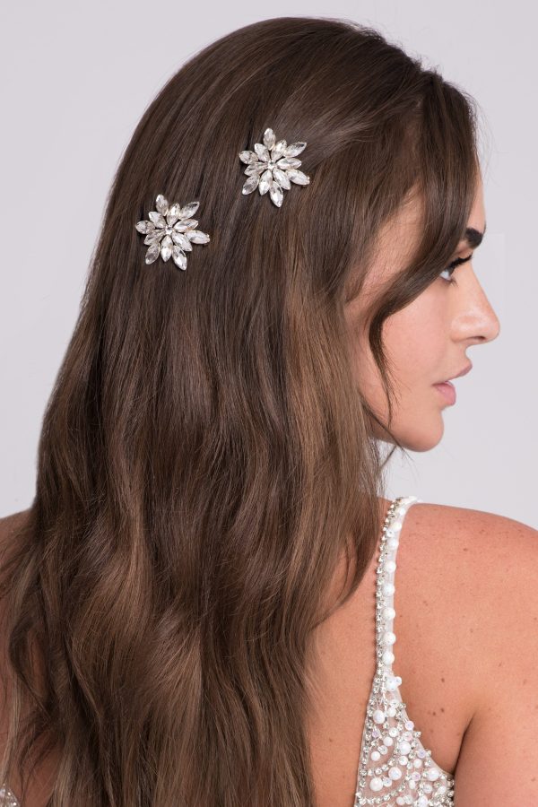 Marquise-Cut Rhinestone Barrette For Sale