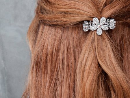 Ombre Crystal Flower Hair Jaw Sale