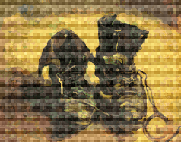 A Pair of Shoes Cross Stitch Pattern Fashion