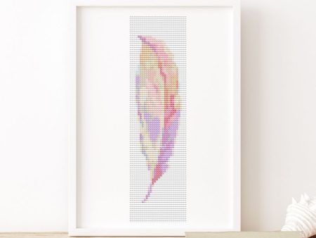 Pastel Feather Bookmark Cross Stitch Kit Supply