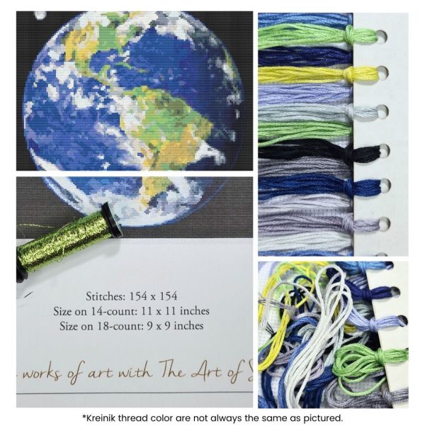 Earth Cross Stitch Kit (SPACE01) For Sale