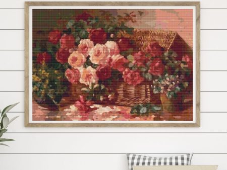 Floral Still Life Cross Stitch Pattern Hot on Sale